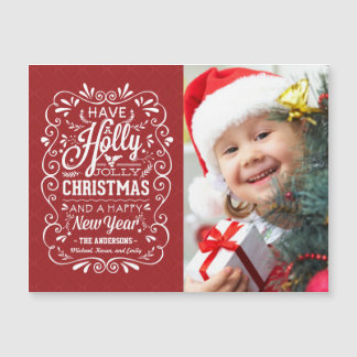 Holly Jolly jul Helgdag Chalk Art Photo