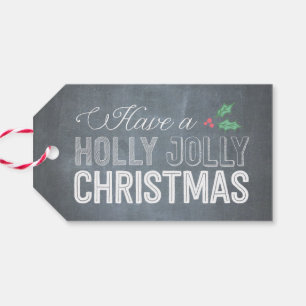 Holly Jolly jul Helgdag Gift Märkres Presentetikett