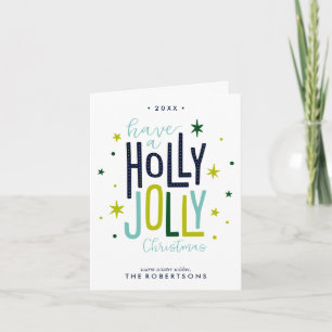 Holly Jolly jul Helgkort