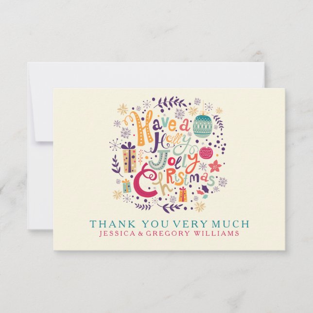 Holly Jolly jul Inbjudningar (Framsida)