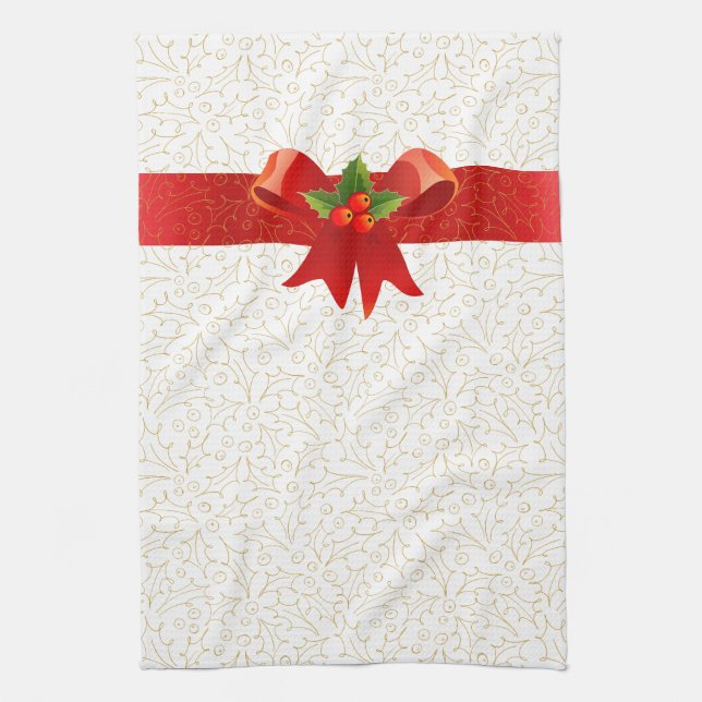 Holly Jolly jul Kökshandduk (Vertikal)