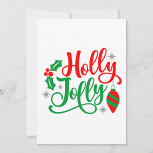 Holly Jolly jul Sång Julkort