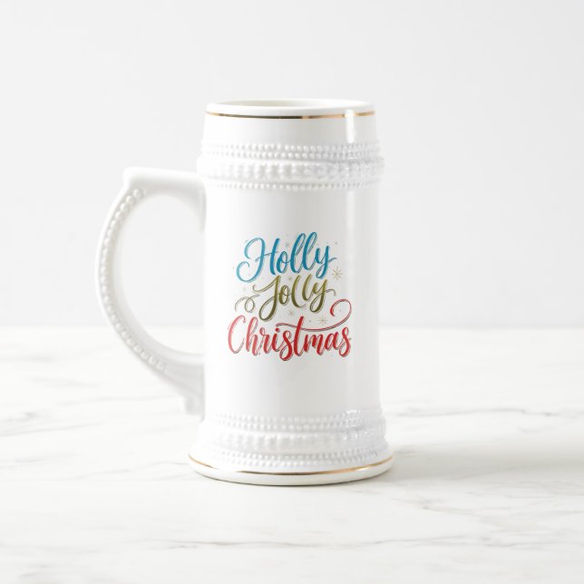 Holly Jolly jul Stein - 22 oz Festive Mugg (Vänster)