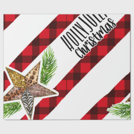 Holly Jolly Jul Wrapping Papper Presentpapper