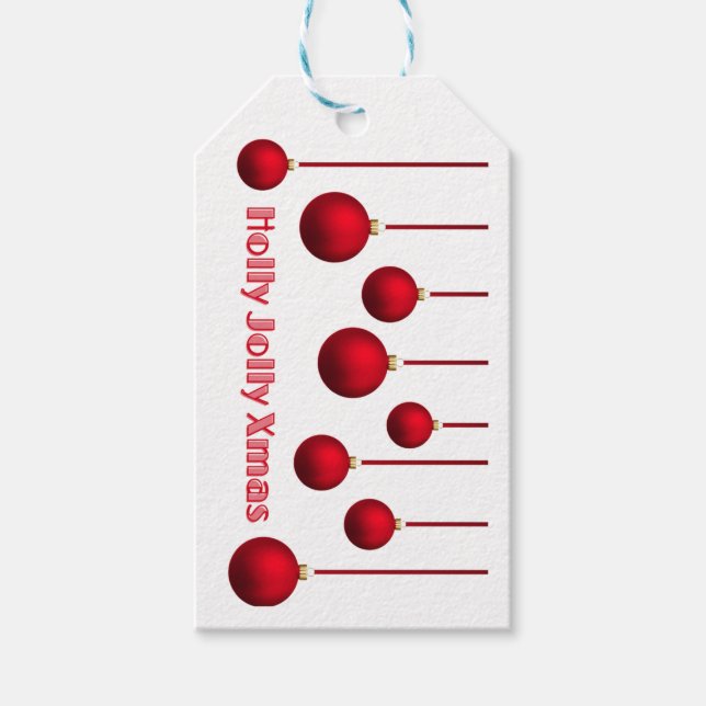 Holly jolly julafton presentetikett (Framsidan)