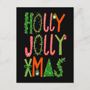 HOLLY JOLLY JULAFTON Sweet Helgdag jul Vykort