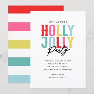 Holly Jolly Julfest Inbjudningar