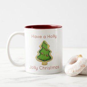 Holly Jolly Julgran cookie mugg