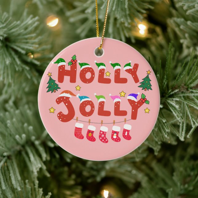 Holly Jolly Julgransprydnad Keramik (Träd)