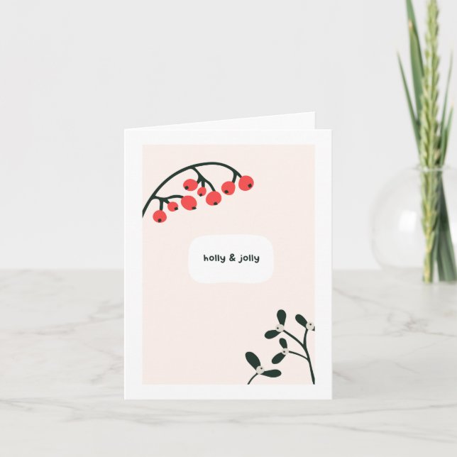 Holly Jolly julkort Kort (Framsida)