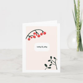 Holly Jolly julkort Kort