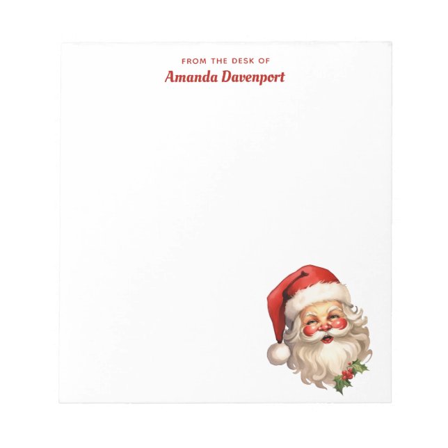 Holly Jolly Jultomten Retro jul Anteckningsblock (Framsida)