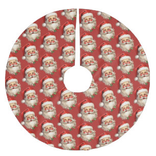 Holly Jolly Jultomten Retro jul Mönster Julgransmatta Borstad Polyester