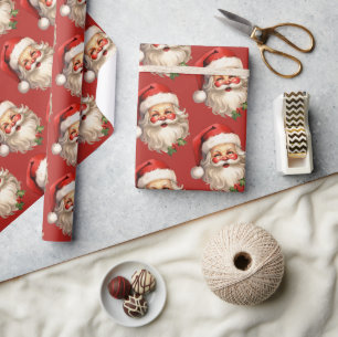 Holly Jolly Jultomten Retro jul Mönster Presentpapper