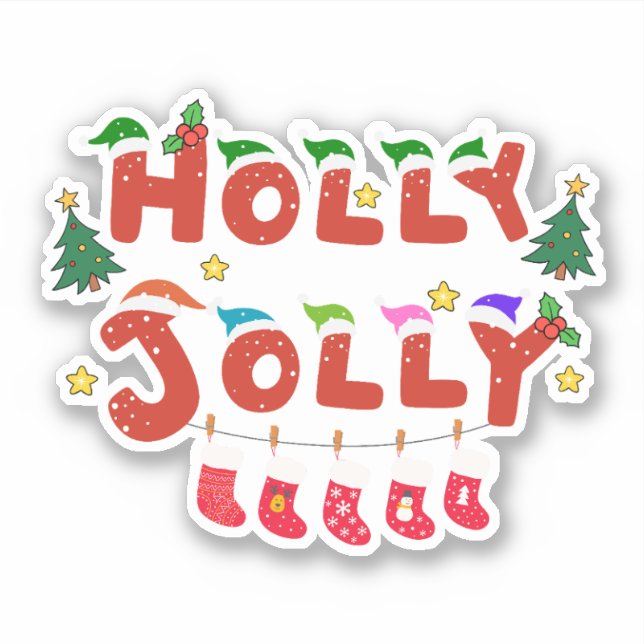 Holly Jolly Klistermärken (Framsida)