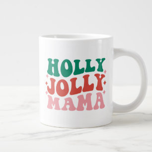 Holly Jolly Mamma - Roligt Helgdag Design Jumbo Mugg