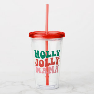 Holly Jolly Mamma - Roligt Helgdag Design Take Away Mugg