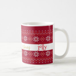 Holly Jolly Merry Fair Isle Sticka Kaffemugg