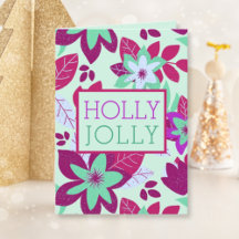 Holly Jolly Modern botaniska Blommigtens jul