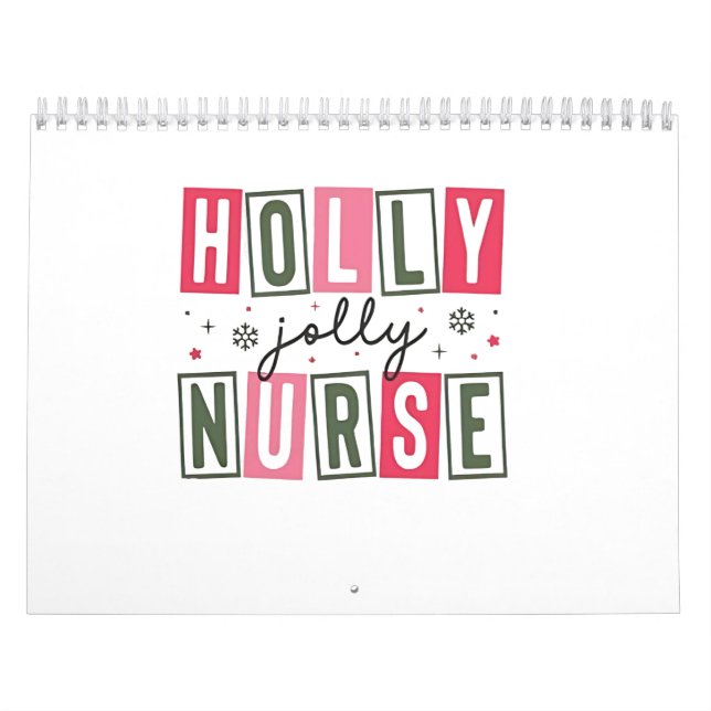 Holly Jolly Nurse jul Julafton Nursing Life Kalender (Omslag)