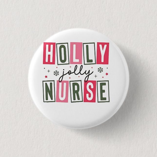 Holly Jolly Nurse jul Julafton Nursing Life Knapp (Framsida)