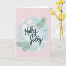 Holly Jolly - Pastel - jul - Hälsning -