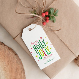 "Holly Jolly" Personlig jul Presentetikett