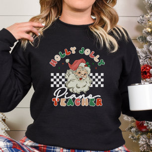 Holly Jolly Piano Teacher jul Retro T-Shirt
