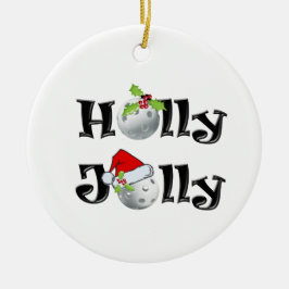 Holly Jolly Pickleball Julgransprydnad Keramik