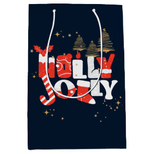 Holly Jolly Red White Guld Jul Winter