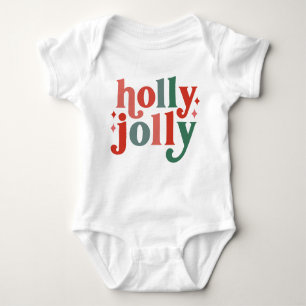 Holly Jolly - Retro Helgdag Typography T Shirt