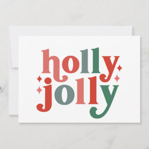 Holly Jolly - Retro jul typografi Kort