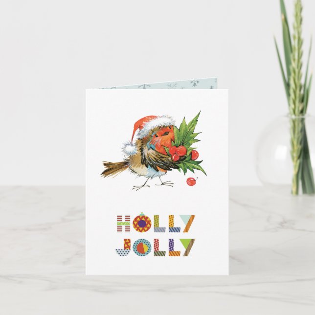 Holly Jolly Robin Kort (Framsida)