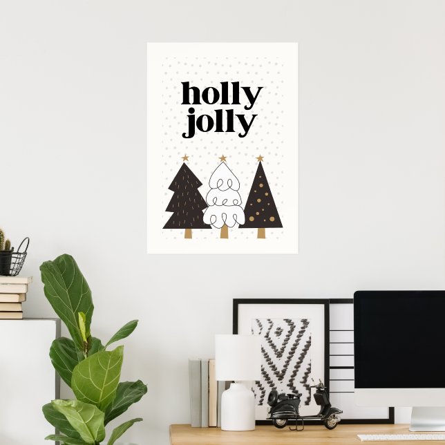 Holly Jolly Scandinavian jul Poster (Hemmakontoret)