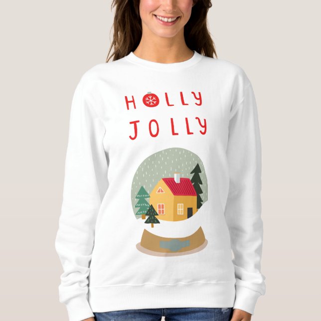 Holly Jolly Snö Globe - A Mysigt Helgdag Delight T Shirt (Framsida)