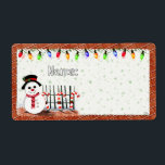 Holly Jolly Snögubbe PARTY NAMN BRICKA Fraktsedel<br><div class="desc">Finns i bakade varor,  prydnadsföremål,  kastfilt, flaska-öppnare, nattljus, tårpanna, servetter, vincharm, serverfack, adressetiketter, namn bricka, tårtspets, postkort, poster, nacke-scarfar, skärande skylt, svängplatta, underlägg, magneter, klistermärken, tekruka,  pappra omslag, inbjudningar, mugg och porträtt frimärke .</div>