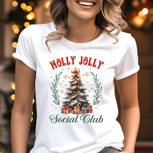 Holly Jolly Social Klubb jul T Shirt (Skapare uppladdad)
