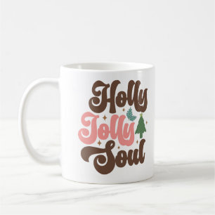 Holly Jolly Soul Retro Groovy Helgdagars jul Kaffemugg