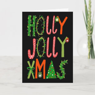 HOLLY JOLLY Sweet Helgdag Julafton jul Kort