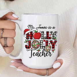 Holly Jolly Teacher Coffee Mug Kaffemugg