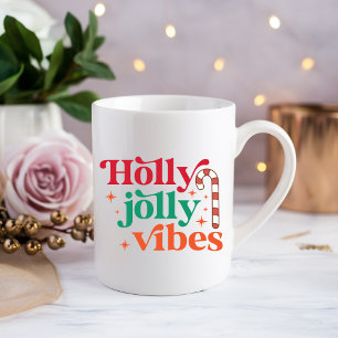 Holly jolly vibes Drinking Coffee Mugg