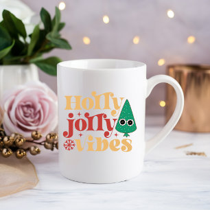 Holly jolly vibes Drinking Coffee Mugg