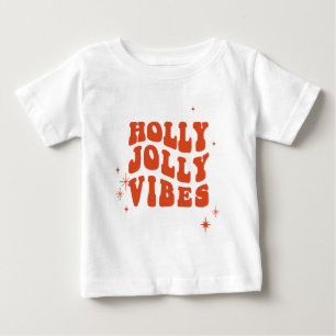 Holly Jolly Vibes - Ett Cheerful Helgdag Message T Shirt