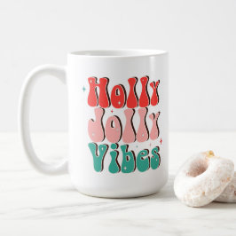 Holly Jolly Vibes Groovy jul Kaffemugg