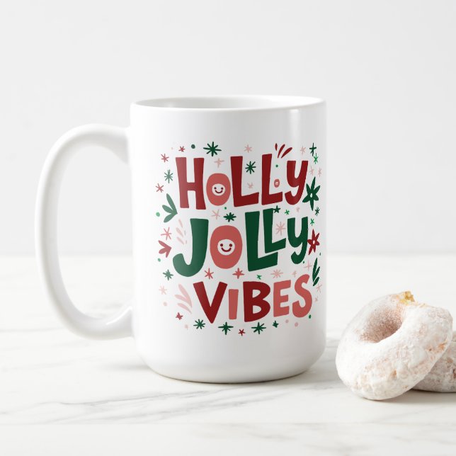 Holly Jolly Vibes jul Mugg (Med munk)