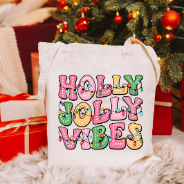 Holly Jolly Vibes julfestvinter Tygkasse