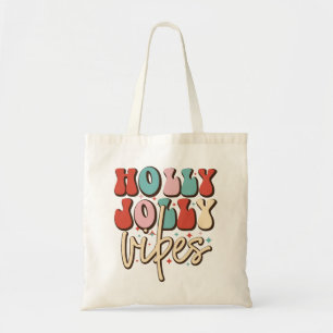 Holly Jolly Vibes Retro Groovy Helgdagars jul Tygkasse