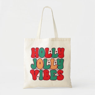 Holly Jolly Vibes Retro Groovy Helgdagars jul Tygkasse