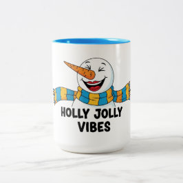 Holly Jolly Vibes Snowman Två-Tonad Mugg