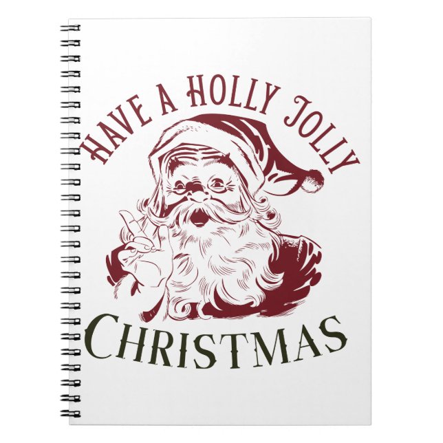 Holly Jolly Vintage Christmas Anteckningsbok (Framsidan)